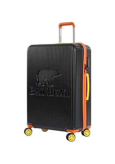 Bad Bear Logo Suitcase 23.01.80.001s Siyah Büyük Boy Tekerlekli Abs Valiz 95 Lt. Siyah