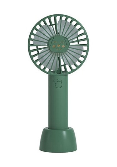 800 Mah Plastik El Fan, Öğrenci Yurtta Küçük Taşınabilir Fan Için Uygun Şarj Edilebilir Basit Rüzgar Op87zz Yeşil