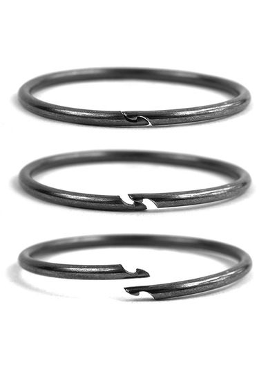 Homyl 10 Adet Bölünmüş Anahtarlık Yüzük Gevşek Siyah-38mm Siyah-38mm