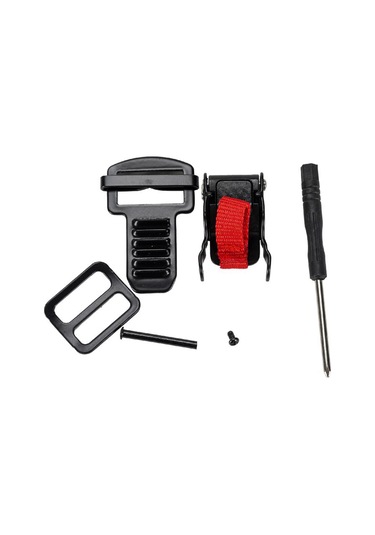 Ranyeek Koyu Siyah Abs Kask Hızlı Serbest Bırakma Kanca Seti + Tornavida 6.8x3.7x0.5cm