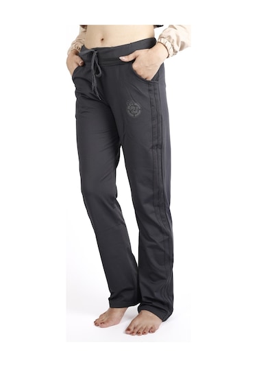 Kadın Füme Şeritli Basic Esnek Rahat Kalıp Cepli İnce Eşofman Altı 21kesaakt1 001