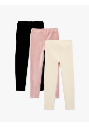 Koton Beli Lastikli 3^lü Basic Tayt Seti Siyah 6wkg40125ak Siyah