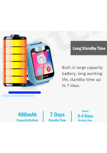 Konesam Çocuk İzleme Saati - Lbs Konumlama, 2g Arama, Sos Alarm, Elektronik Çit, 1.54" Tft Dokunmatik Ekran, Pembe Usb Kablosu Rastgele