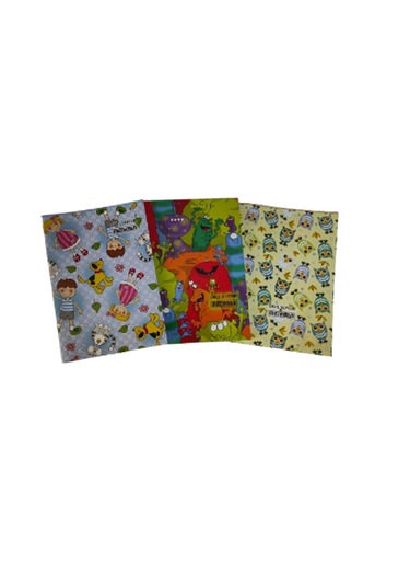 Defter 80 Yaprak Kareli A5 Defter Karton Kapak 3 Adet