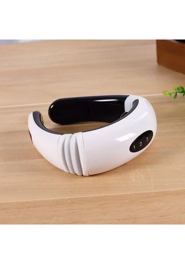 Ximistore9 Beyaz 5830 Pilli Akıllı Boyun Masaj Cihazı - Elektromanyetik Darbe, Fizyoterapi, Çok Fonksiyonlu Boyun Bakıcısı Beyaz