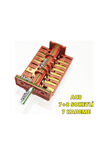 Ankastre Fırın 7+8 Ac8 7 Kademe Çevirmeli Şalter