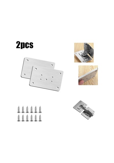 Menteşe Tamir Plakası Paslanmaz Çelik Mobilya Dolabı Montaj Aracı Kabine Lat İçin 2pc-b