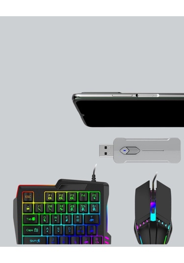 Android Uyumlu Oyun Klavye Mouse Seti Taşınabilir & Dayanıklı