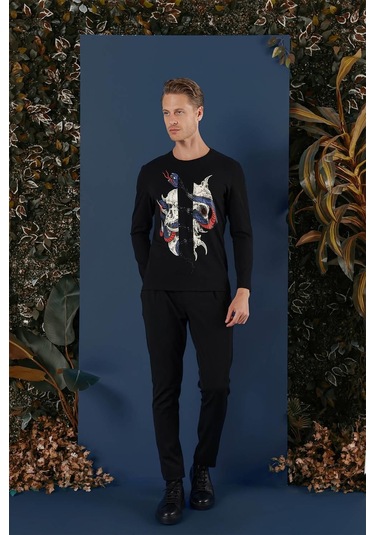 Ts 865 Siyah Spor T-shirt Siyah