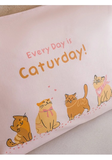 Karışık Kedi Desenli Tek Kişilik Nevresim Seti