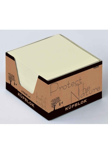 Küp Bloknot KRAFT Kutulu Hafif Kağıt 8x8 cm
