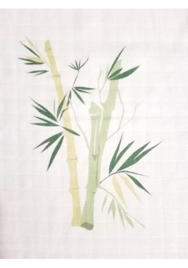 Yeşil Beyaz Yaprak Desenli Mutfak El Kurulama Bezi