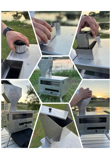 Ortatif Kuzineli Pelet&odun Kamp , Piknik , Outdoor Sobası Paslan