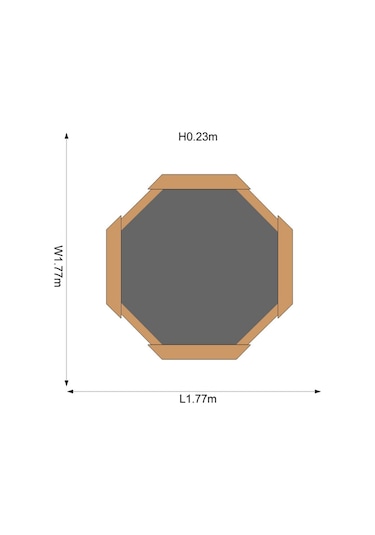 Plum Dev Ahşap Kum Havuzu - Turkuaz Çok Renkli