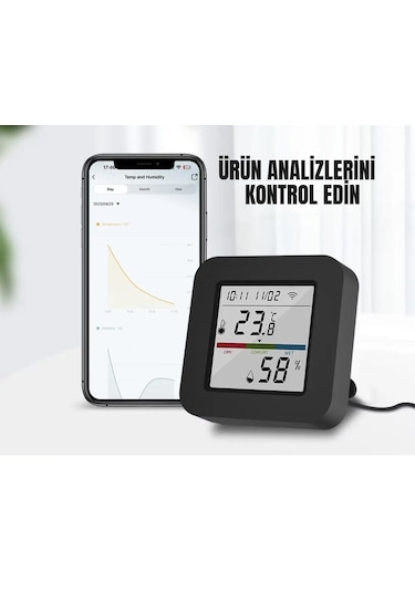 Tuya Destekli Wifi Akıllı Isı Ve Nem Sensörlü Ir Kuman