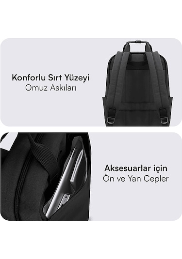 Mack MCE-1521 15.6" Nova Eco Laptop Sırt Çantası Siyah