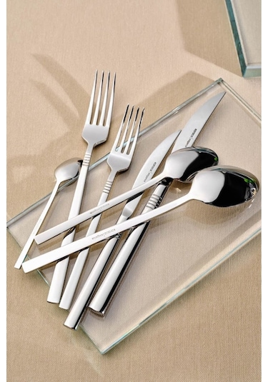 Karaca  Elegance Nil Platin 12 Kişilik 84 Parça Çatal Kaşık Bıçak Takımı