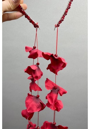 FdayAksesuar Kadın Düğünlere Özel Mars Çiçekli Gelin Kına Tacı FRDY31655