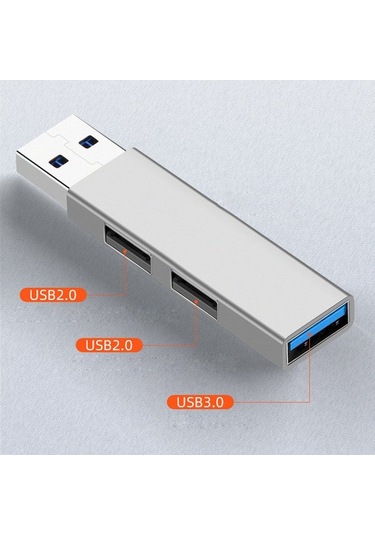 Venturemart 3 Bağlantı Noktalı Usb 3.0 Usb Hub 2.0 Çoklu Tip-c Ultra Ince Ayırıcı Hub Güç Adaptörü Kullan