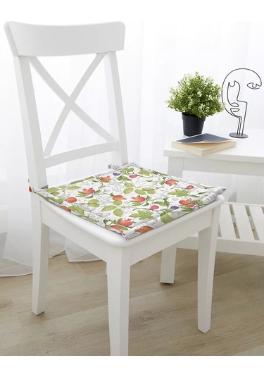 Loveme Sandalye Minderi Dikdörtgen 40x40 - 4 Adet, Pamuk 175701013 Beyaz