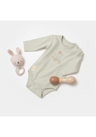 Biorganic Teach Me Uzun Kollu Body Kiremit- Mint Yeşil