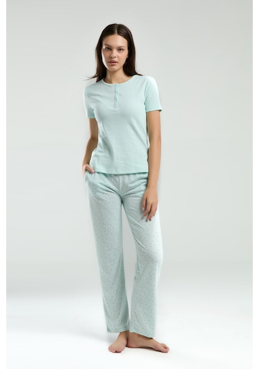 Pierre Cardin Kadın Yeşil Pijama Takımı Pc8989-s-v2 Yeşil