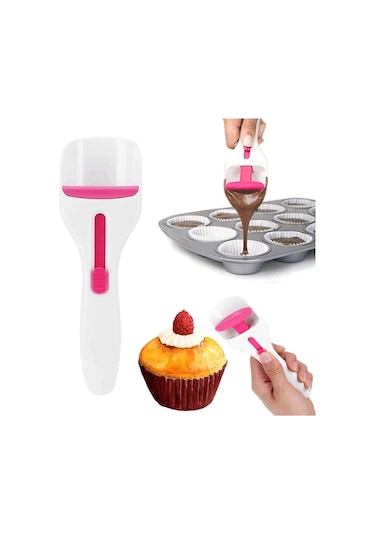 Sones Cupcake Kepçesi İtilebilir Emek Tasarrufu Sağlayan Hamur Çikolata Sosu Ölçüm Kaşığı