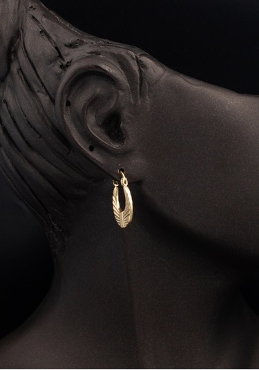 Bilezikci Vintage Altın Halka Küpe Sarı Altın