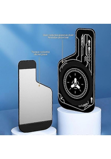 Cep Telefonu Soğutma Plakası Evrensel Manyetik Yarı İletken Soğutma Profesyonel Kaymaz Maliyet Radyatör Alanı Ultra İnce Cep Telefonu Kompozit Siyah