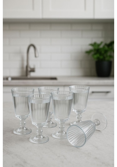 Dublin Flüt 6 Lı Kahve Yanı Su Bardak