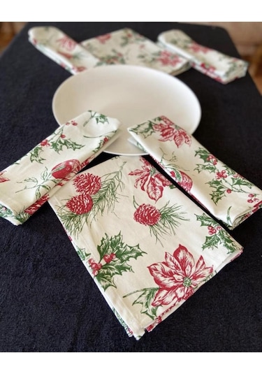 Taç Outlet 6'lı Kumaş Peçete 40x53 CM Çok Renkli
