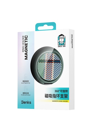 Benks Magnetik Özellikli 360 Dönebilen Passion Green 600d Kevlar Tasarımlı Parmak Ring Stand Yeşil
