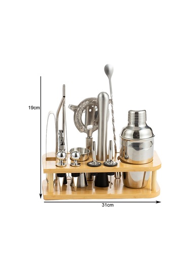 Sones 350ml 15'i 1 Arada Paslanmaz Çelik Barmenlik Seti Kokteyl Çalkalayıcı Bar Barmenlik Aletleri