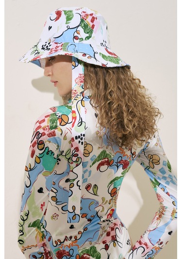 Bağlamalı Bucket Şapka Summer Summer