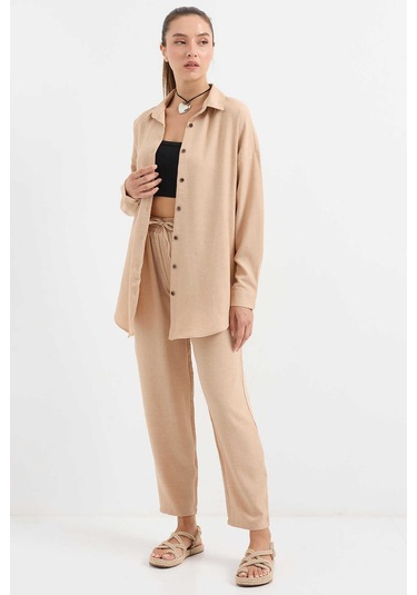 Gabria Keten Ön Düğmeli Takım Bisküvi