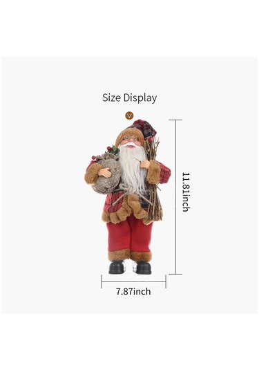 Neevoyu 30cm Noel Santa Figürü - Ev Restoran Dekorasyonu, Güvenli Yumuşak Malzeme, Noel Partileri İçin Kreatif Dekor