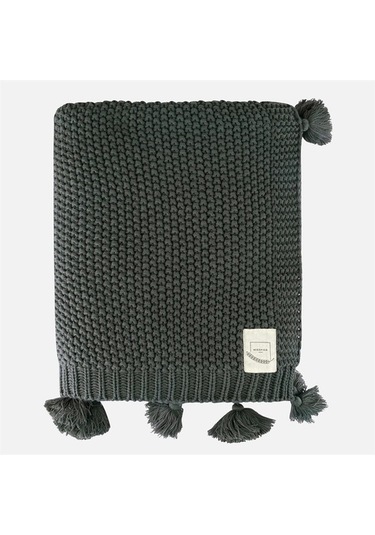 Coco Pirinç Örgü Ponponlu Triko Tv Battaniyesi Throw Koltuk Şalı (538861682)-130X170