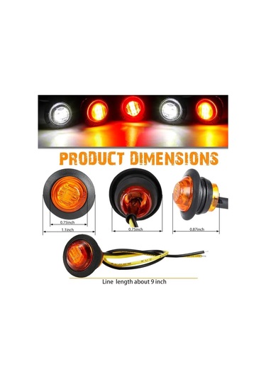Xianwen 10 Adet-12v Araba Yan Işık Seti 6 Renk