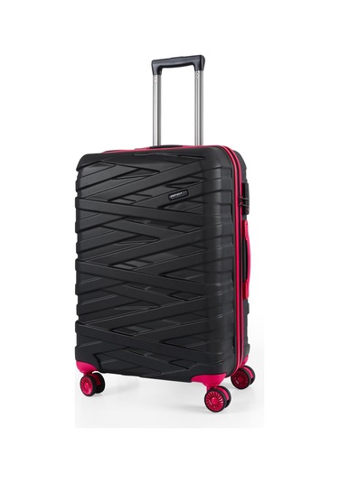 Ççs Nc-092 Abs Orta Boy Valiz Siyah-pembe Siyah - Pembe