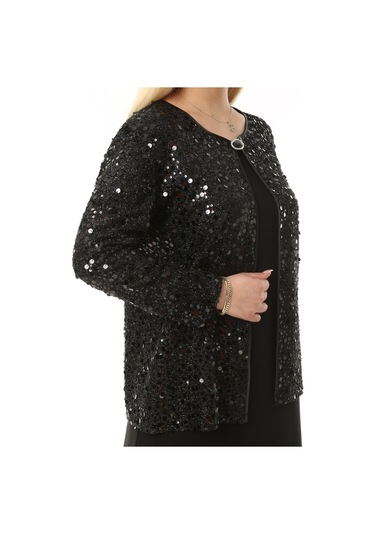 Büyük Beden 3722 Siyah Ceket+Elbise Takım