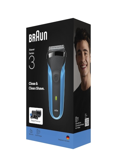 Braun Series 3 Elektrikli Sakal Şekillendirici Ve Tıraş Makinesi, Islak Ve Kuru, 310bt 1 Saat