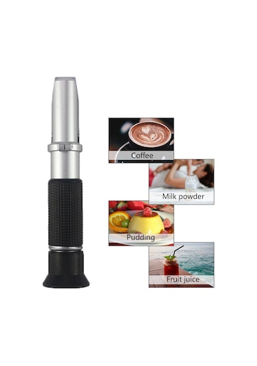 Taşınabilir Şeker Brix Refraktometre El Tipi Optik Süt Refratometro 0-32% Brix Suyu Test Cihazı Atc'de Dahili Kutu Yok