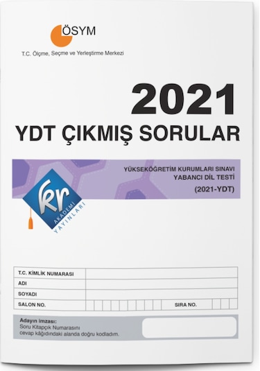 2021 Ydt Çıkmış Sorular Tıpkı Basım Kitapçığı