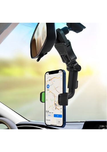 Yuntech01 Siyah Gri Otomobil Yolcu Koltuğu Telefon Tutucu Dayanıklı Kompakt Navigasyon Sabitleyici Evrensel Stant Siyah