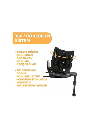 Chicco Seat2fıt Air I-size Oto Koltuğu Gr.0+/1, Siyah