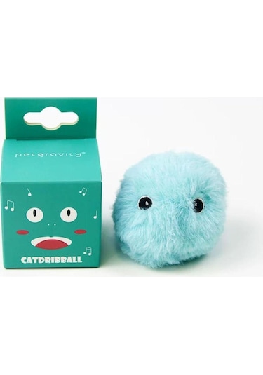 Sensörlü Peluş Kedi Oyuncağı 3 Farkı Ses Çıkaran Dokunmaya Duyarlı Eğlenceli Kedi Oyun Topu Mavi