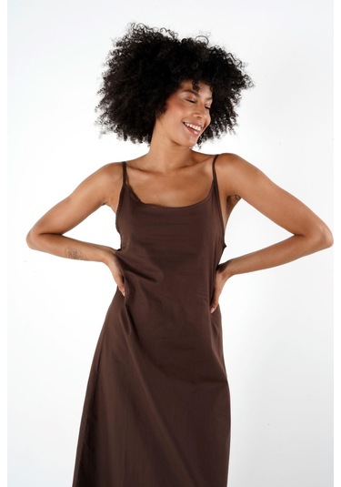 Alexandergardı İnce Askılı Midi Boy Elbise B24-005206 001