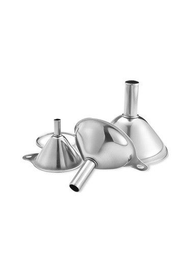 Youmex 201 Paslanmaz Çelik Mini Huni 3'lü Set: Yağ-sıvı-sos Ayırıcısı, Lehim Ve Şarap Huni, Temizleme Fırçası Dahil