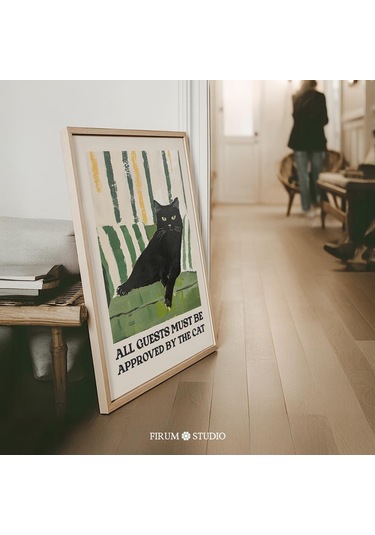 Komik Siyah Kedi Duvar Sanatı