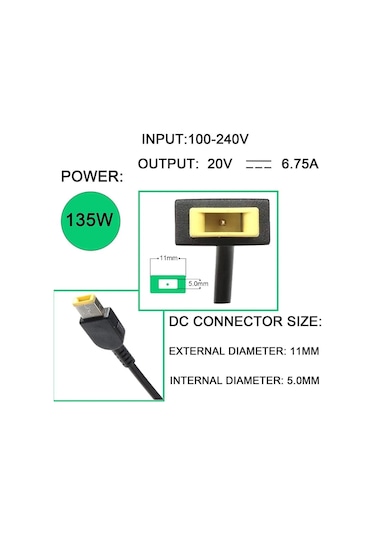 Lenovo Adl135ncc3a Adl135sdc3a Sa10e75864 Adaptör Lenovo Şarj Cihazı 135w